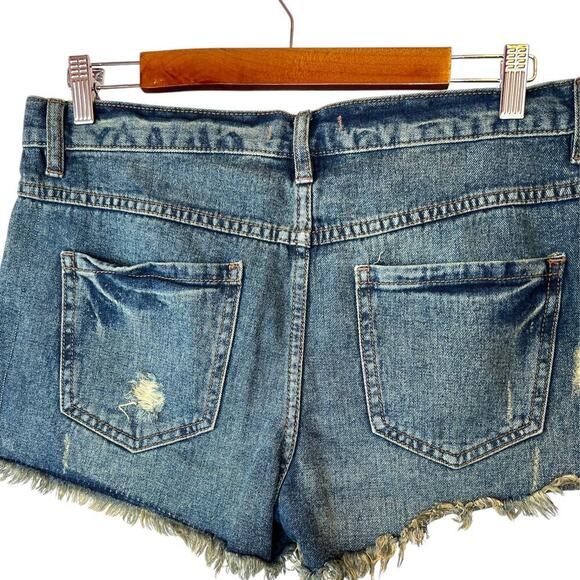 FREE PEOPLE for UO Cut-off Denim Shorts in Dark Blue Size 27 = 4 - Picture 5 of 10